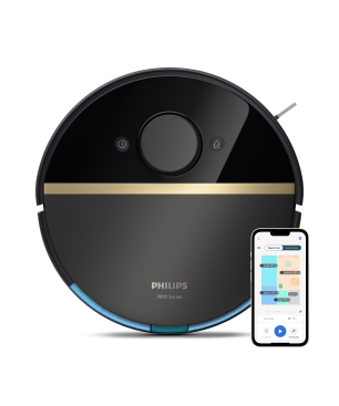 PHILIPS XU7000/01 HomeRun 7000 Series Aqua mit Wischfunktion und App connection, Hindernissenerkennung, Saugroboter