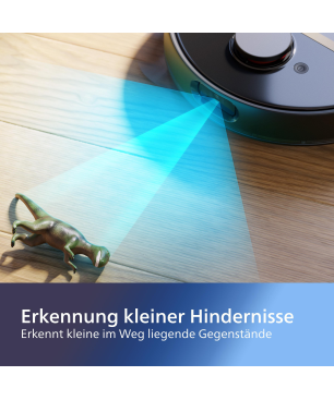 PHILIPS XU7000/01 HomeRun 7000 Series Aqua mit Wischfunktion und App connection, Hindernissenerkennung, Saugroboter