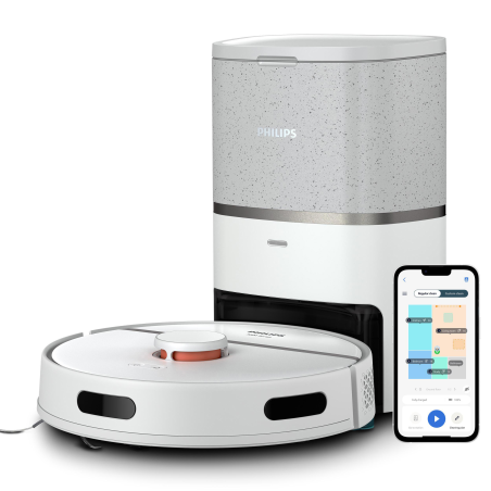 PHILIPS XU3110/02 HomeRun 3000 Series Aqua mit Entleerungsstation, Wischfunktion und App connection Saugroboter