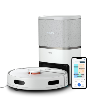 PHILIPS XU3110/02 HomeRun 3000 Series Aqua mit Entleerungsstation, Wischfunktion und App connection Saugroboter