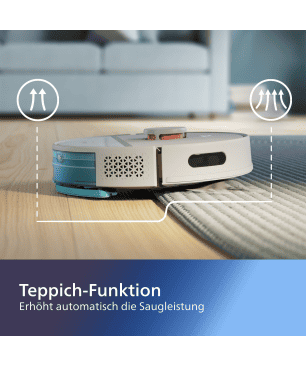 PHILIPS XU3110/02 HomeRun 3000 Series Aqua mit Entleerungsstation, Wischfunktion und App connection Saugroboter