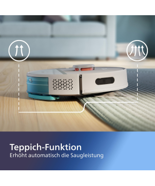 PHILIPS XU3110/02 HomeRun 3000 Series Aqua mit Entleerungsstation, Wischfunktion und App connection Saugroboter
