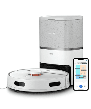 PHILIPS XU3110/02 HomeRun 3000 Series Aqua mit Entleerungsstation, Wischfunktion und App connection Saugroboter