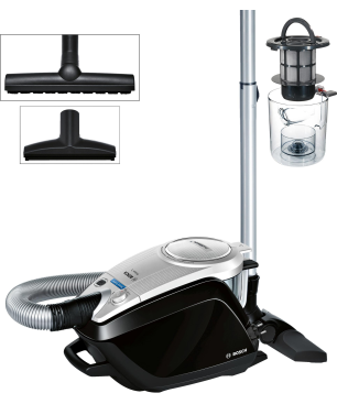 BOSCH BGS 5 A 300 RELAXX X PROSILENCE PLUS. Staubsauger, maximale Leistung: 700 Watt, Dark navy/Silbermetallic)