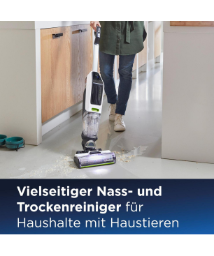 BISSELL 3401N CROSSWAVE X7 PLUS CORDLESS SELECT Nass-/Trockensauger, Schwarz/Weiß/Transparent