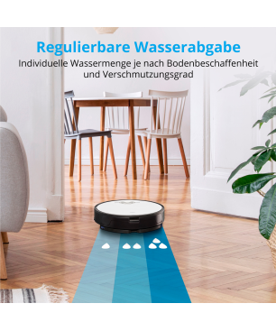 MEDION X50 SW Saug- & Wischroboter, Absaugstation, Lasernavigation, 8.000 Pa, Sprach- & App-Steuerung Saugroboter