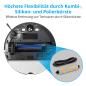 MEDION X50 SW Saug- & Wischroboter, Absaugstation, Lasernavigation, 8.000 Pa, Sprach- & App-Steuerung Saugroboter