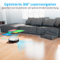 MEDION X50 SW Saug- & Wischroboter, Absaugstation, Lasernavigation, 8.000 Pa, Sprach- & App-Steuerung Saugroboter