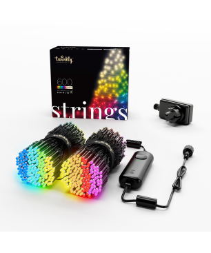 TWINKLY Twinkly Strings 600 LED RGB-W 48 m Deko-LED-Leuchten, RGBW, 600 LED RGB und Weisstöne, Warmweiß, bis zu 16 Millionen F