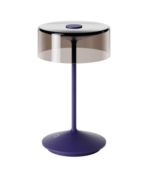 SIGOR Akku-Glasleuchte NUMOTION Tischlampe warmweiss pflaumenblau