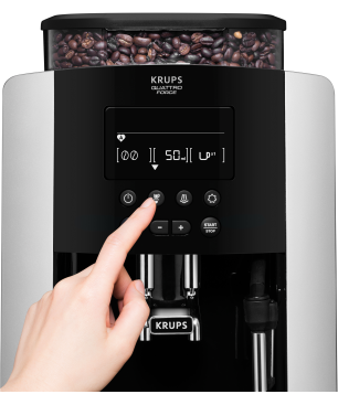 KRUPS EA8178 Arabica Display Quattro Force Kaffeevollautomat Schwarz/Carbon-Optik