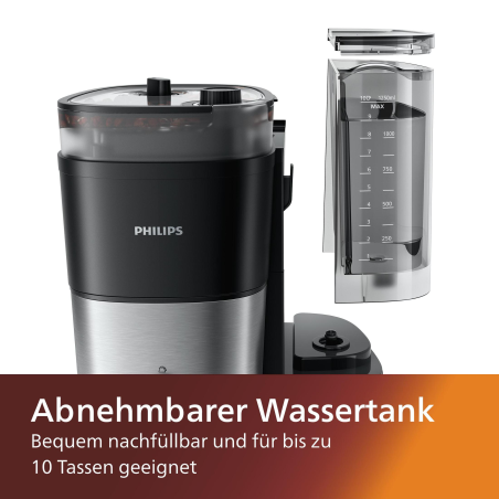 PHILIPS HD7900/50 ALL-IN-1 BREW Kaffeemaschine Schwarz/Silber