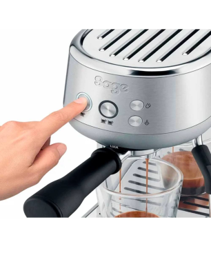 SAGE APPLIANCES SES450BSS4EEU1 THE BAMBINO EDELSTAHL Espressomaschine Gebürsteter Edelstahl