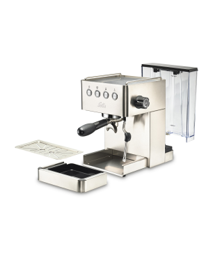 SOLIS OF SWITZERLAND Barista Gran Gusto 1014 + Scala Zero Static 1662 Espressomaschine Silber