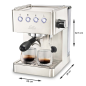 SOLIS OF SWITZERLAND Barista Gran Gusto 1014 + Scala Zero Static 1662 Espressomaschine Silber