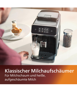 PHILIPS EP2220/40 Serie 2200 2 Kaffeespezialitäten Kaffeevollautomat Mattschwarz
