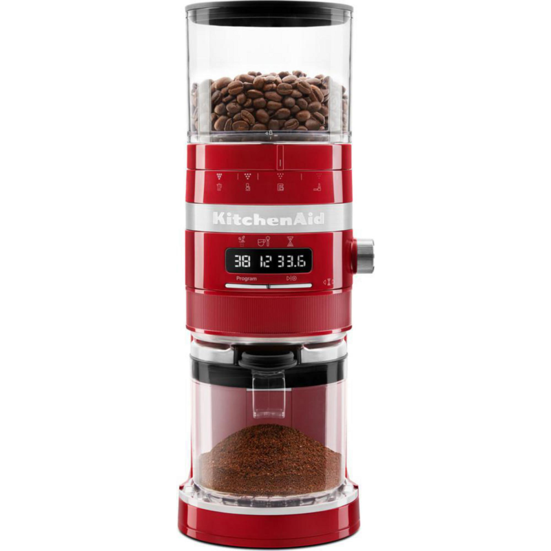 KITCHENAID 5KCG8433EER EMPIRE ROT Kaffeemühle Empire Rot (150 Watt, Edelstahl-Mahlkegel)