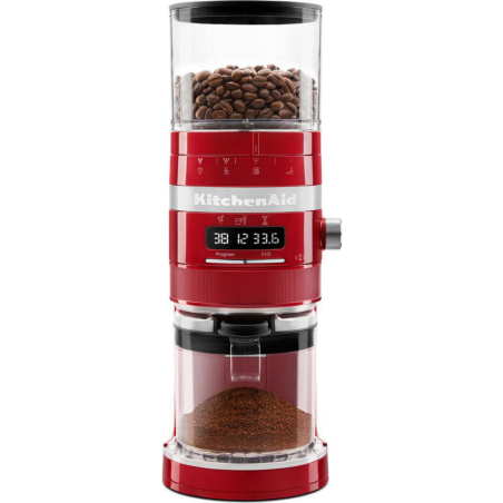 KITCHENAID 5KCG8433EER EMPIRE ROT Kaffeemühle Empire Rot (150 Watt, Edelstahl-Mahlkegel)