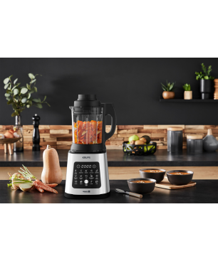 KRUPS KB835D Perfect Mix Cook Standmixer Silber/Schwarz (1400 Watt, 1.75 Liter)