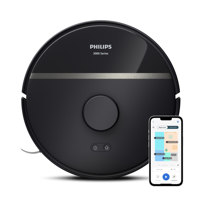 PHILIPS XU3000/01 HomeRun 3000 Series Aqua mit Wischfunktion und App connection Saugroboter