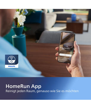 PHILIPS XU3000/01 HomeRun 3000 Series Aqua mit Wischfunktion und App connection Saugroboter