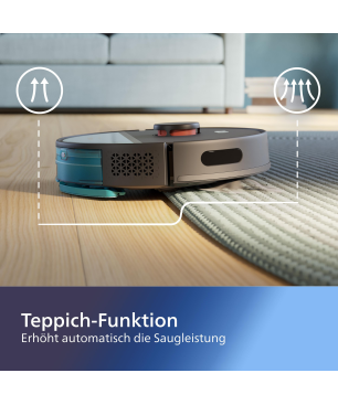 PHILIPS XU3000/01 HomeRun 3000 Series Aqua mit Wischfunktion und App connection Saugroboter