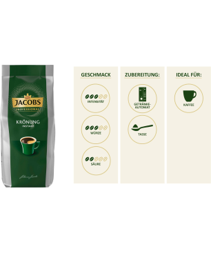 JACOBS Professional Krönung 8x500 g Instantkaffee (In heißem Wasser auflösen, Heißgetränkeautomaten)