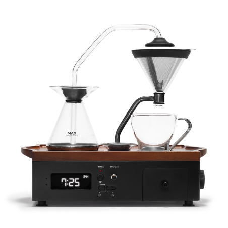 BARISIEUR Designer Tee Kaffee mit Timer und Weckfunktion Kaffeemaschine schwarz
