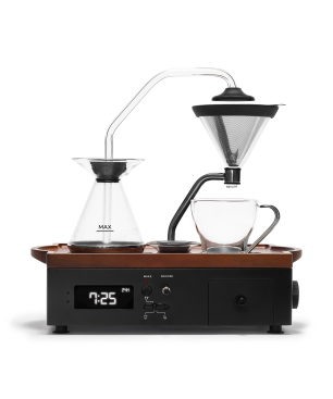 BARISIEUR Designer Tee Kaffee mit Timer und Weckfunktion Kaffeemaschine schwarz