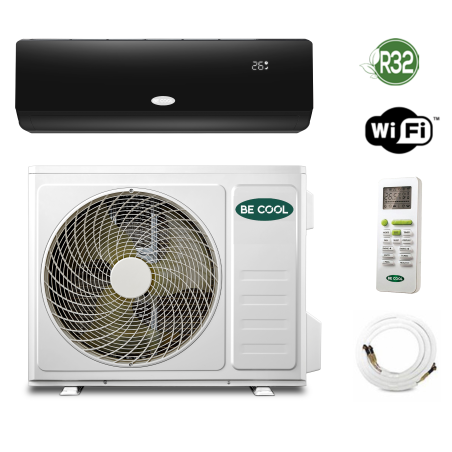 BECOOL BCB18SK2101QW inkl. Vollinstallation Split Klimagerät Schwarz/Weiß Energieeffizienzklasse: A++, Max. Raumgröße: 160 m³