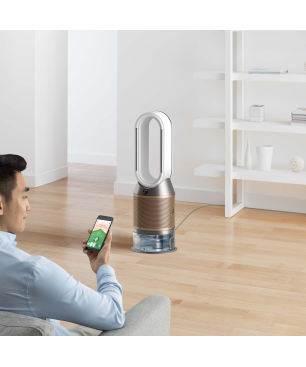 DYSON Purifier Humidify+Cool Formaldehyde - PH04 Luftreiniger, Luftbefeuchter und Ventilator Weiß/Gold (40 Watt, Raumgröße: 81