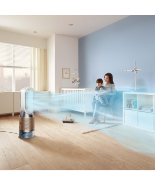 DYSON Purifier Humidify+Cool Formaldehyde - PH04 Luftreiniger, Luftbefeuchter und Ventilator Weiß/Gold (40 Watt, Raumgröße: 81