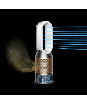DYSON Purifier Humidify+Cool Formaldehyde - PH04 Luftreiniger, Luftbefeuchter und Ventilator Weiß/Gold (40 Watt, Raumgröße: 81