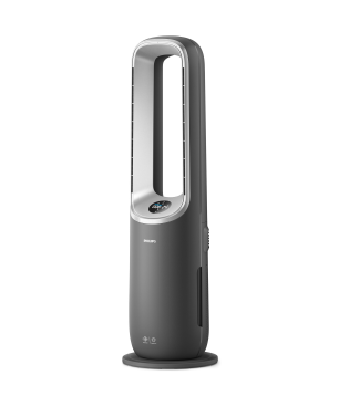 PHILIPS AMF870/15 Air Performer Serie 8000 Serie 3 in 1 Luftreiniger, Ventilator und Heizlüfter Dunkelgrau/Silber (40 Watt, Ra