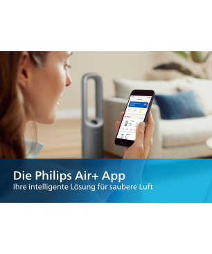 PHILIPS AMF870/15 Air Performer Serie 8000 Serie 3 in 1 Luftreiniger, Ventilator und Heizlüfter Dunkelgrau/Silber (40 Watt, Ra
