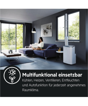 AEG AXP35U538CW Mobiles Klimagerät Weiß/Schwarz (Max. Raumgröße: 50 m², EEK: A+)
