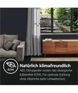 AEG AXP35U538CW Mobiles Klimagerät Weiß/Schwarz (Max. Raumgröße: 50 m², EEK: A+)