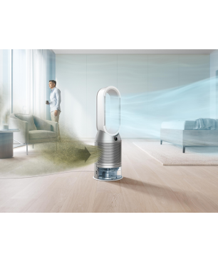 DYSON PH03 Purifier Humidify + Cool Luftreiniger, Luftbefeuchter und Ventilator Weiß/Silber (40 Watt, Raumgröße: 81 m³, 360˚-F