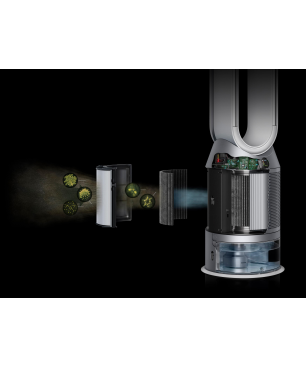 DYSON PH03 Purifier Humidify + Cool Luftreiniger, Luftbefeuchter und Ventilator Weiß/Silber (40 Watt, Raumgröße: 81 m³, 360˚-F