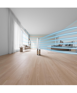 DYSON TP09 Purifier Cool Formaldehyde Luftreiniger Weiß/Gold (40 Watt, Raumgröße: 81 m³, Vollständige Versiegelung nach HEPA-1