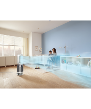 DYSON PH01 Pure Humidify + Cool Luftreiniger, Luftbefeuchter und Ventilator Weiß/Silber (43 Watt, Raumgröße: 81 m³, 360˚-Filtr