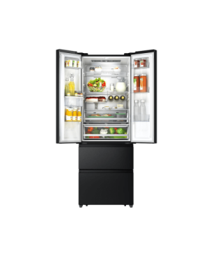 HISENSE RF632N4WFE French Door (295 kWh/Jahr, E, 2000 mm hoch, Schwarz)