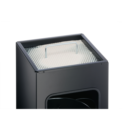 DURABLE Eckiger Papierkorb Schwarz