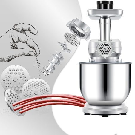 KESSER Rührmaschine Küchenmaschine silber