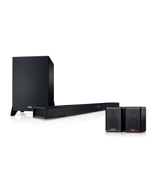 TEUFEL CINEBAR LUX Surround Ambition "5.1-Set", 5.1 Heimkino-System, Schwarz / Schwarz