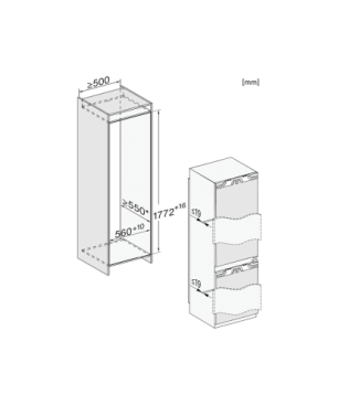 MIELE KFN 7774 D Kühlgefrierkombination (D, 207 kWh, 1770 mm hoch, Weiß)