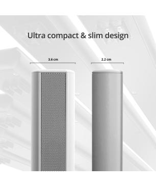 QEUS APS70C white HiFi Lautsprecher Linienstrahler, Weiß
