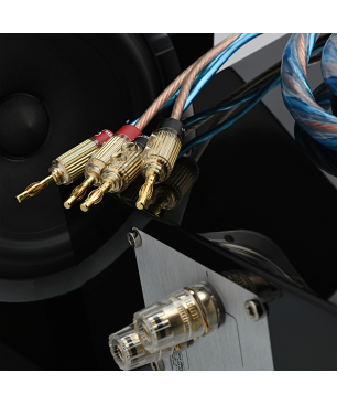 OEHLBACH 10813 BI-TECH 4 2X3,0 BI-WIRING LSP-KABEL KU/SI Lautsprecherkabel, Blau/Kupfer