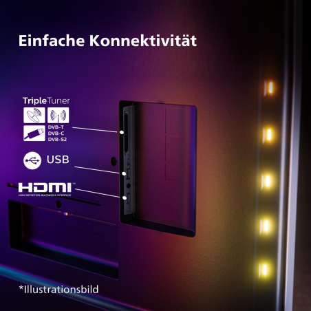 PHILIPS 75PUS8808/12 4K LED Ambilight TV (Flat, 75 Zoll / 189 cm, UHD 4K, SMART TV, Ambilight, GoogleTV)
