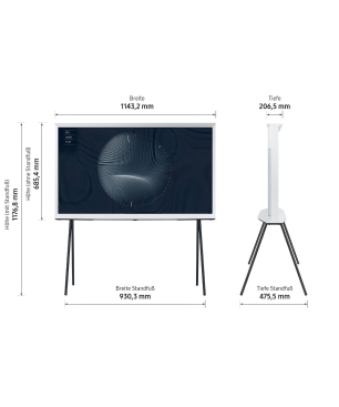 SAMSUNG GQ50LS01BGU The Serif QLED TV (Flat, 50 Zoll / 125 cm, UHD 4K, SMART TV, Tizen)